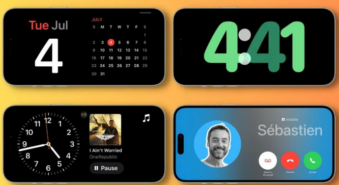 黄潭镇苹果手机维修分享iOS17横屏充电待机显示有什么好处 